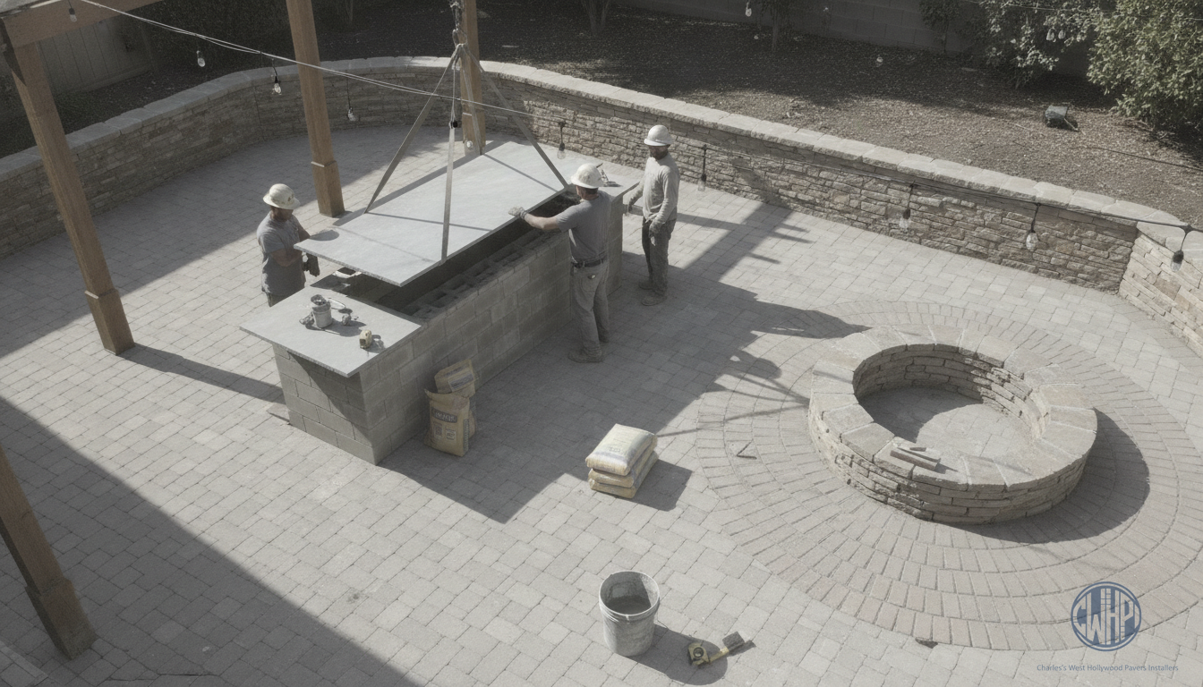 Outdoor Kitchen & Fire Pit Hardscape